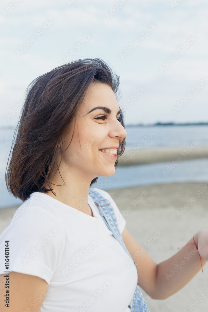 portrait girl on the beach
