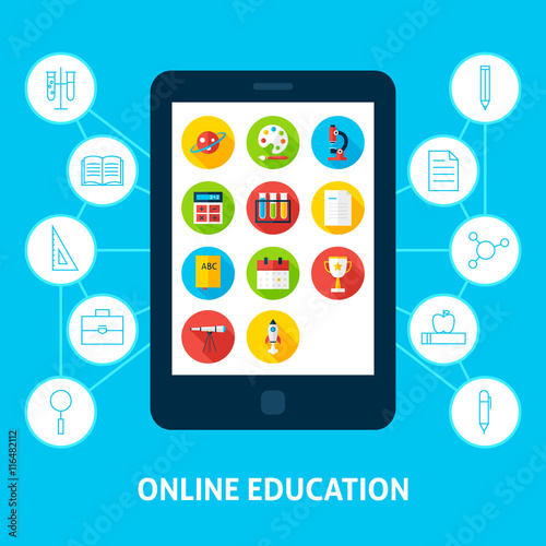 Online Education Tablet Concept