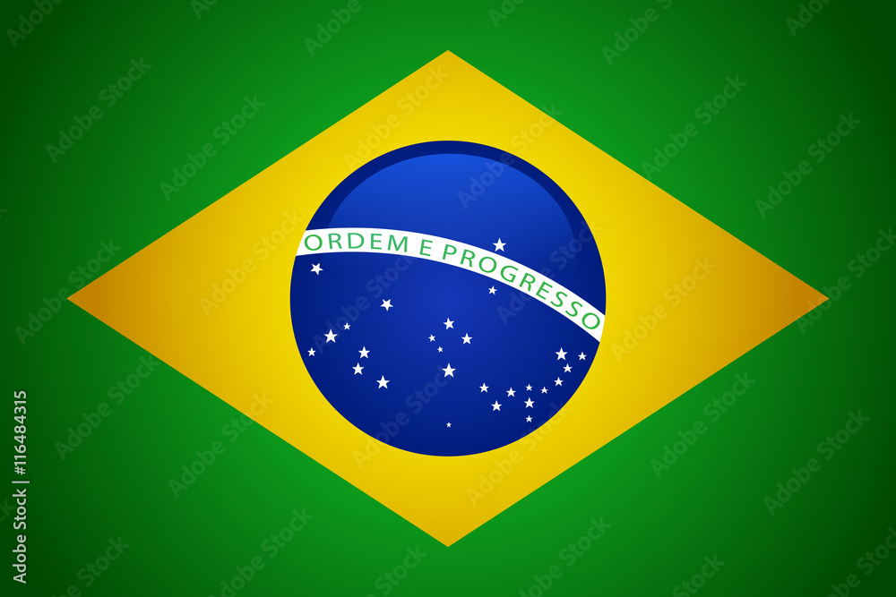 Fototapeta premium Brazil flag vector