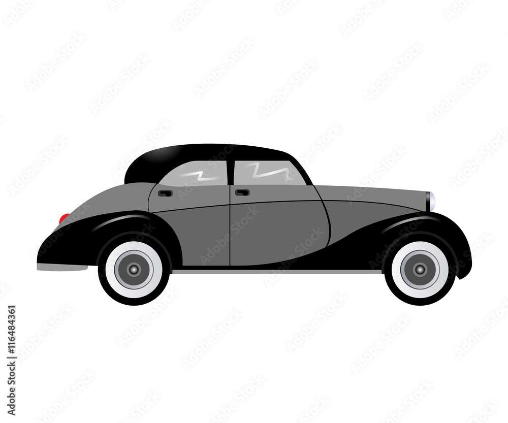 Retro luxury car icon