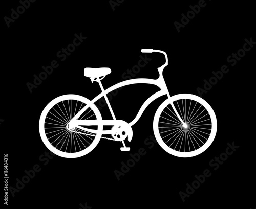 silhouette realistic bike