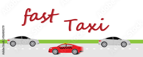 Taxi rides on the road