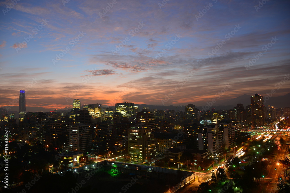 sunset clouds in Santiago Chile