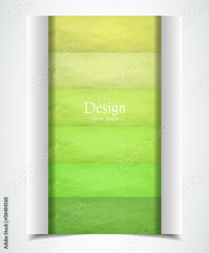 Cover design. Colored scratched stripes bounded on two sides. Size A4. Vector illustration, eps10.