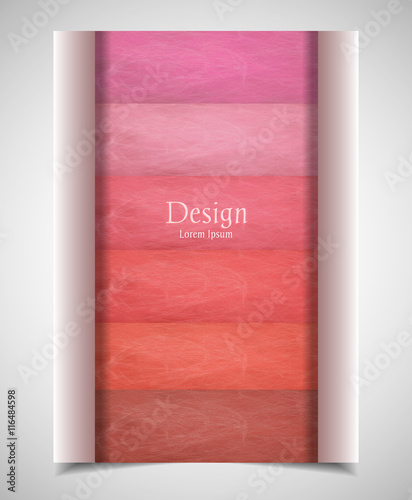 Cover design. Colored scratched stripes bounded on two sides. Size A4. Vector illustration, eps10.
