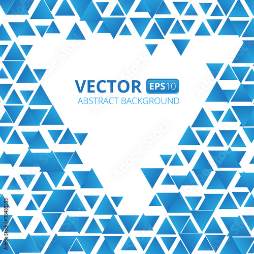 Abstract blue triangle vector background. Vector illustration
