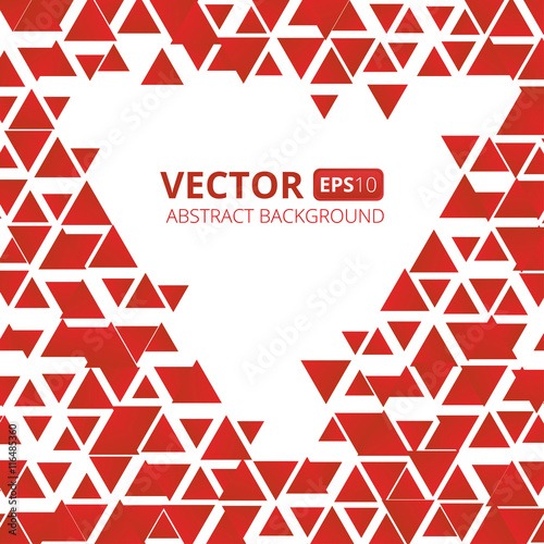 Abstract red triangle vector background. Vector illustration