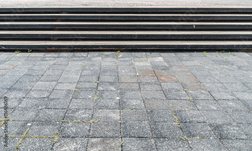 Concrete block floor and stair