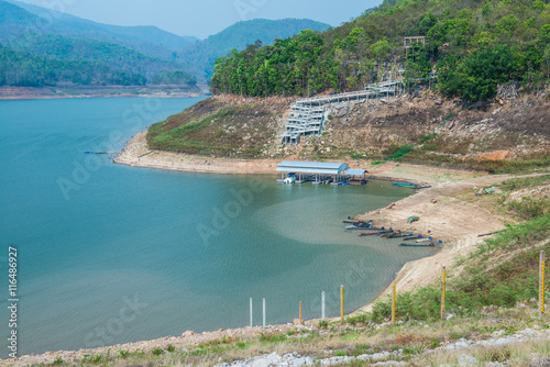 Landscape view of Mae Ngat Somboon Chon dam photo