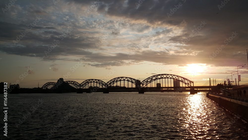 The Railway Bridge during sunset