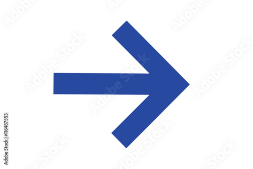 Blue arrow sign