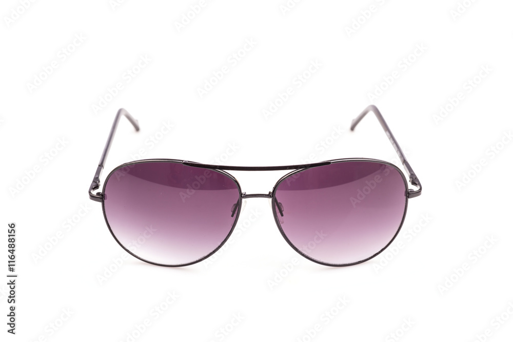 Close up black eye glasses isolated on white Close up black eye glasses isolated on white