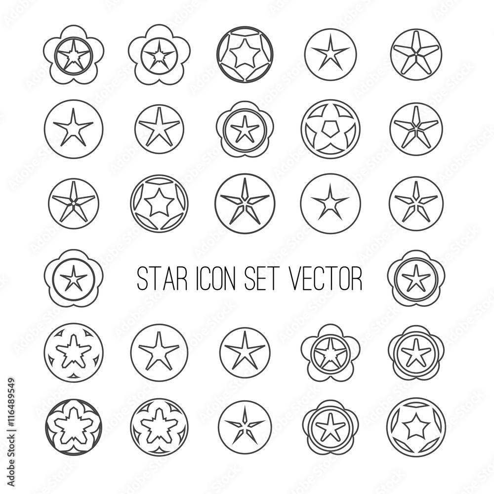 outline star icon set outline star icon set