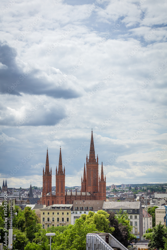 Fototapeta premium Evangelische Marktkirche Wiesbaden
