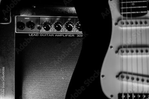 Guitar and amplifier