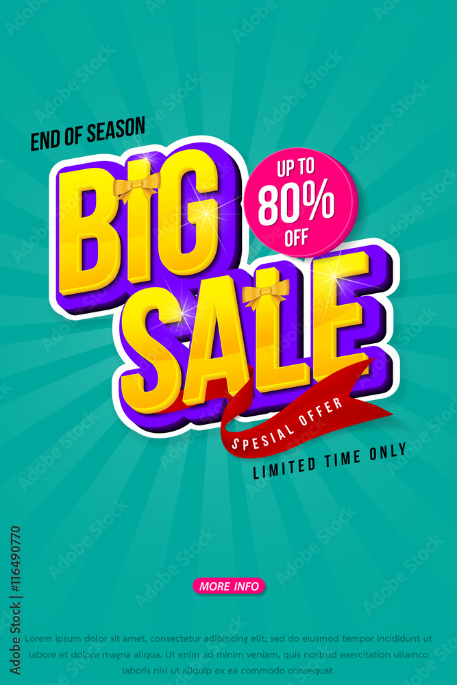 Naklejka premium Sale banner template design