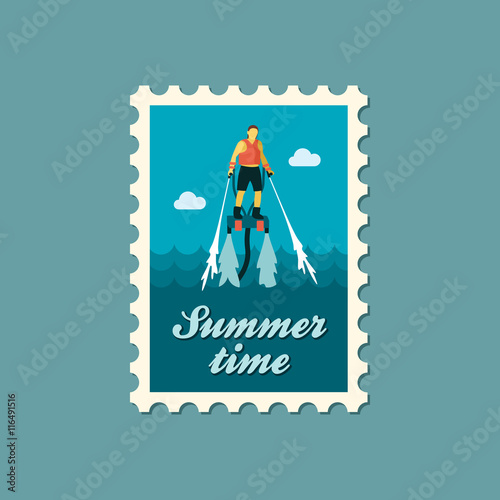FlyBoard stamp. Summer. Vacation