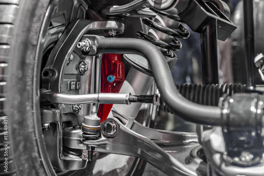 Close up shot of car engine Close up shot of car engine