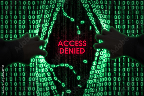 the concept of computer security. Hacker breaks binary data
