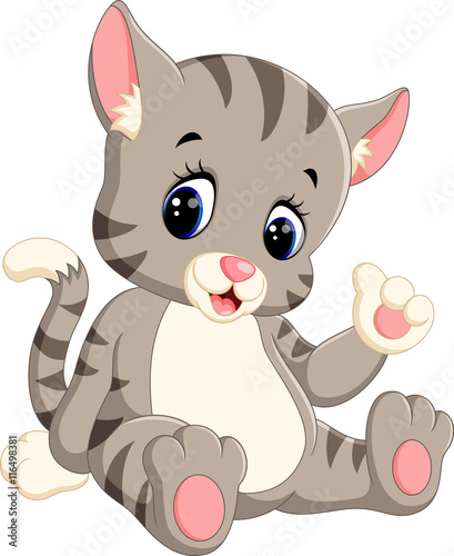 illustration of cute cat cartoon