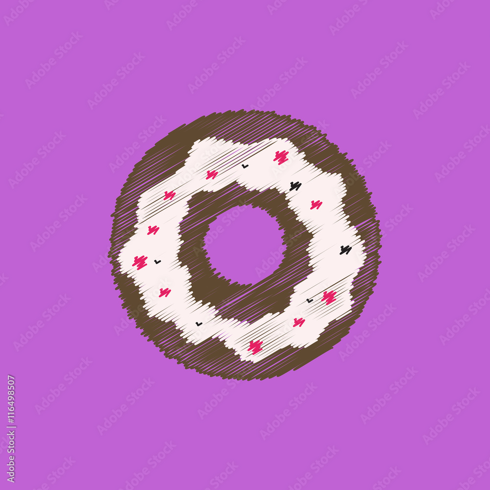 flat vector icon design collection donut with cream flat vector icon design collection donut with cream