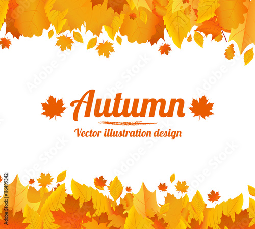 Autumn vector poster.