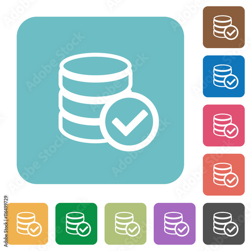 Flat database ok icons