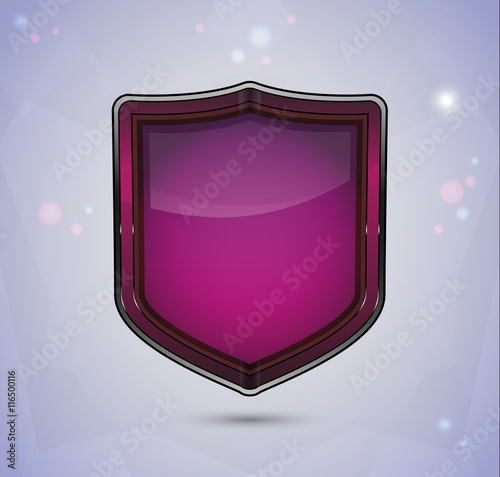 Glossy shield.
