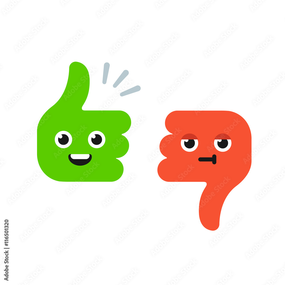 Cartoon Thumbs Up And Thumbs Down Stock Vector Adobe Stock Cartoon Thumbs Up And Thumbs Down Stock Vector Adobe Stock
