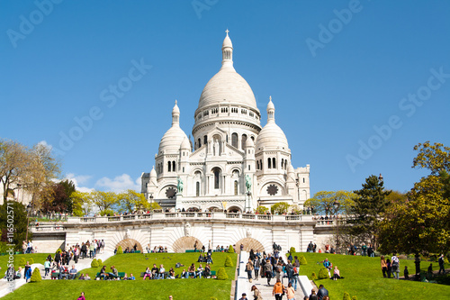 фотография Sacre Ceure cathedral in Paris montmartre
