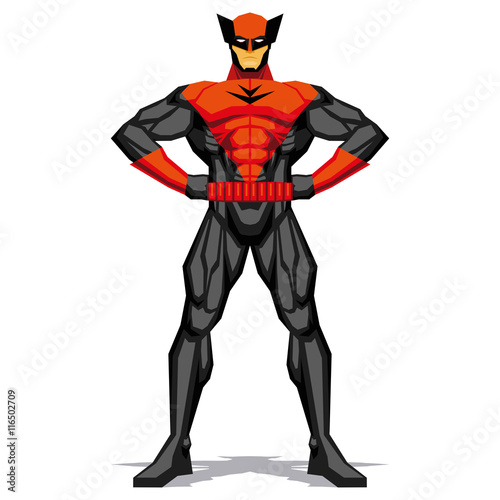 Superhero Posing Isolated On White Background
