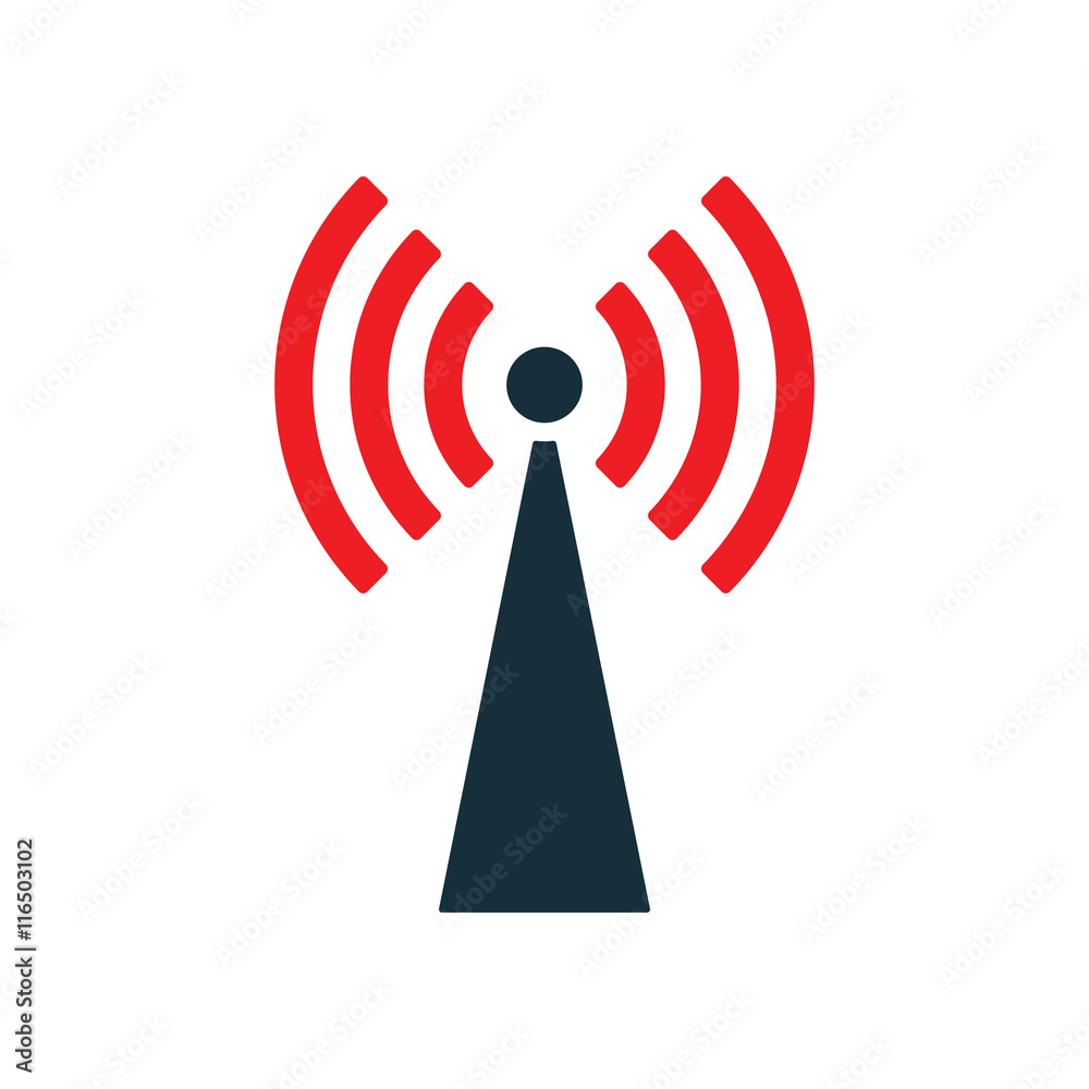 wi-fi antenna icon on white background wi-fi antenna icon on white background