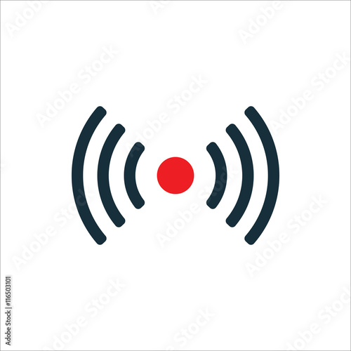 wi-fi point icon on white background