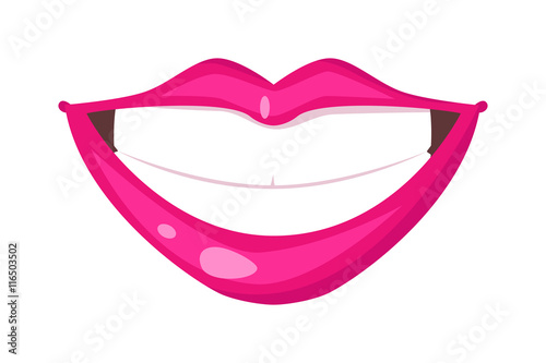 Woman lips isolated vector