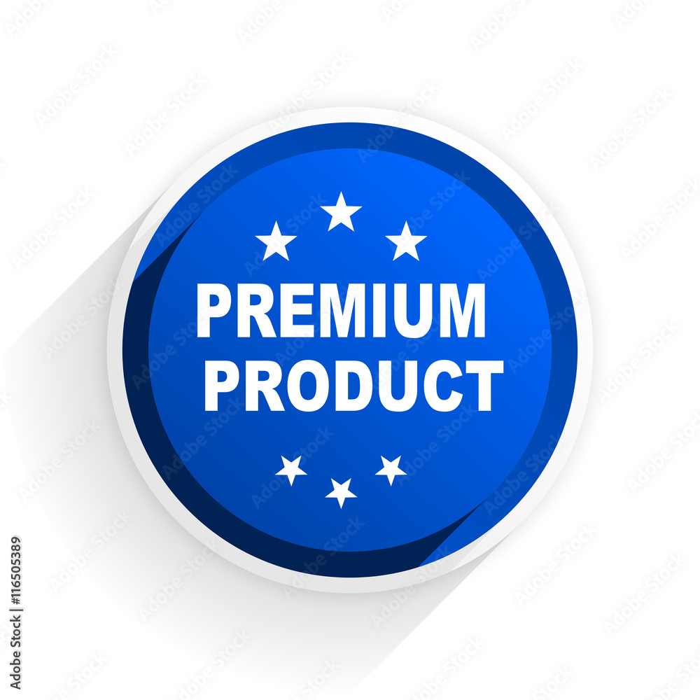 premium product flat icon with shadow on white background, blue modern design web element premium product flat icon with shadow on white background, blue modern design web element