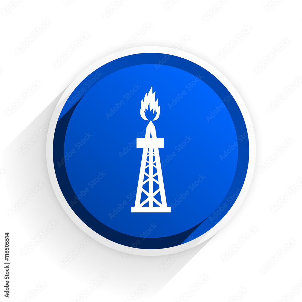 gas flat icon with shadow on white background, blue modern design web element gas flat icon with shadow on white background, blue modern design web element