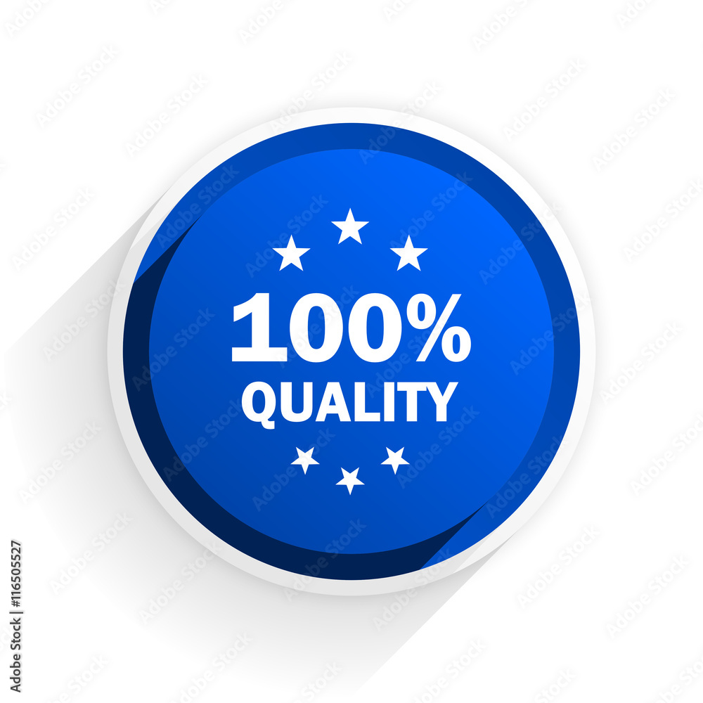 quality flat icon with shadow on white background, blue modern design web element quality flat icon with shadow on white background, blue modern design web element