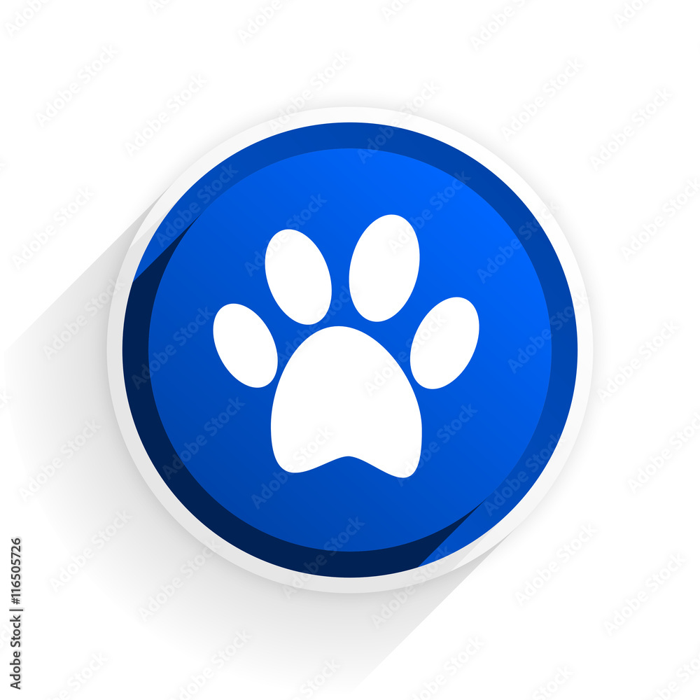 foot flat icon with shadow on white background, blue modern design web element foot flat icon with shadow on white background, blue modern design web element