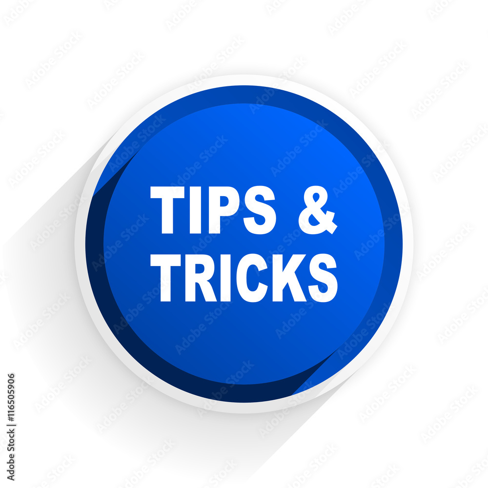 tips tricks flat icon with shadow on white background, blue modern design web element tips tricks flat icon with shadow on white background, blue modern design web element