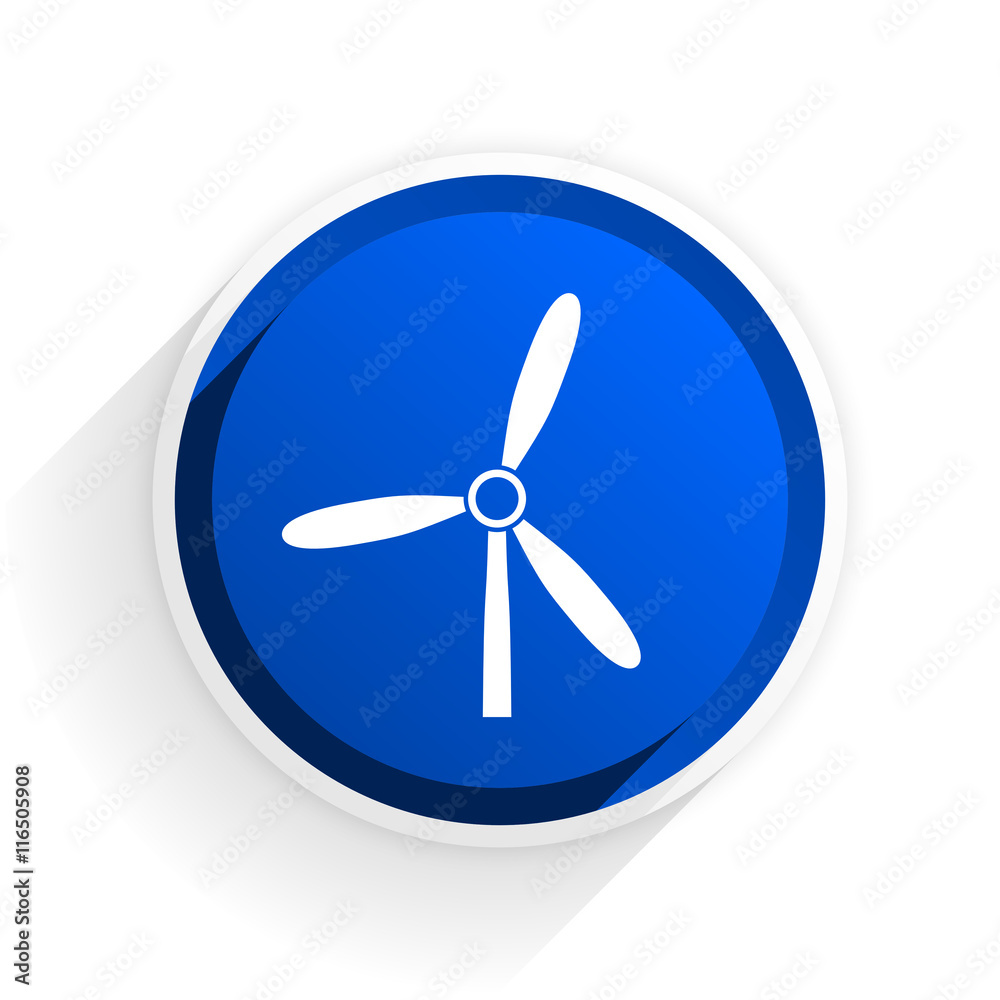 windmill flat icon with shadow on white background, blue modern design web element windmill flat icon with shadow on white background, blue modern design web element
