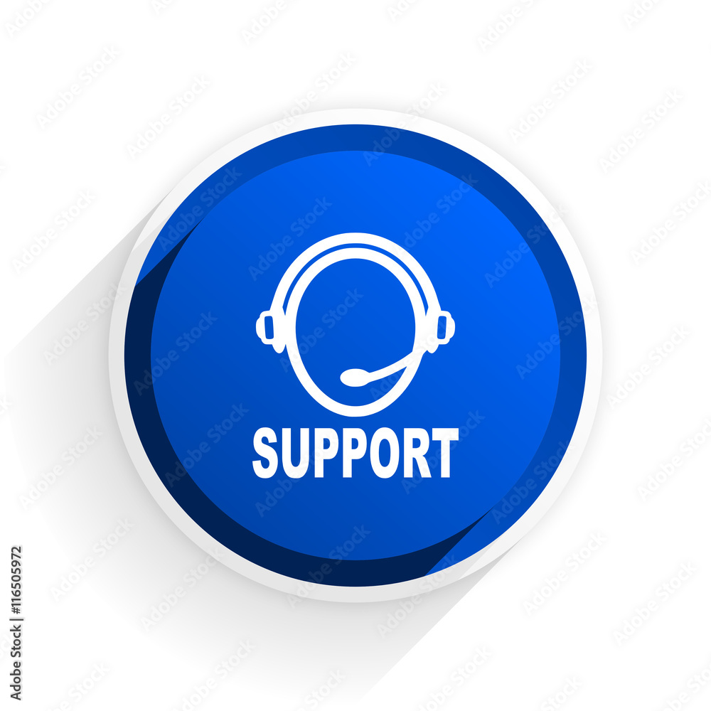 support flat icon with shadow on white background, blue modern design web element support flat icon with shadow on white background, blue modern design web element