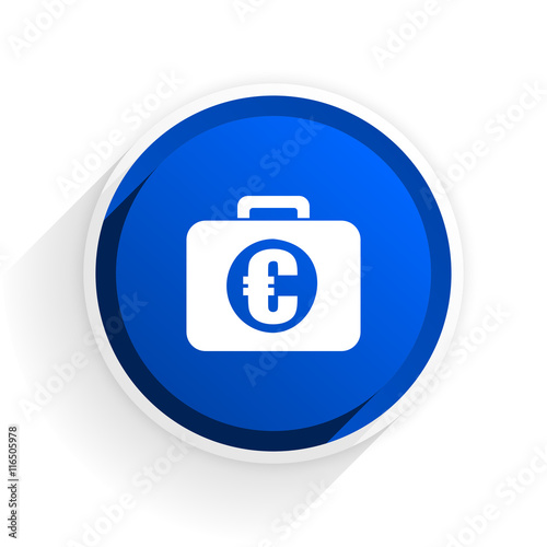 Free Download financial flat icon with shadow on white background, blue modern design web element - GFXLoad