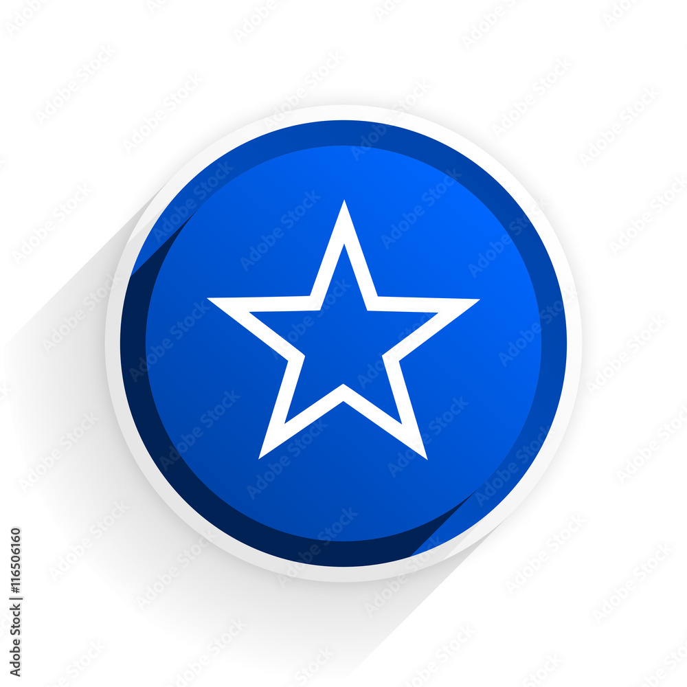 star flat icon with shadow on white background, blue modern design web element star flat icon with shadow on white background, blue modern design web element