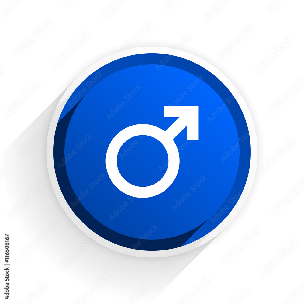 male flat icon with shadow on white background, blue modern design web element male flat icon with shadow on white background, blue modern design web element