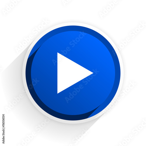 play flat icon with shadow on white background, blue modern design web element Free Download play flat icon with shadow on white background, blue modern design web element - GFXLoad