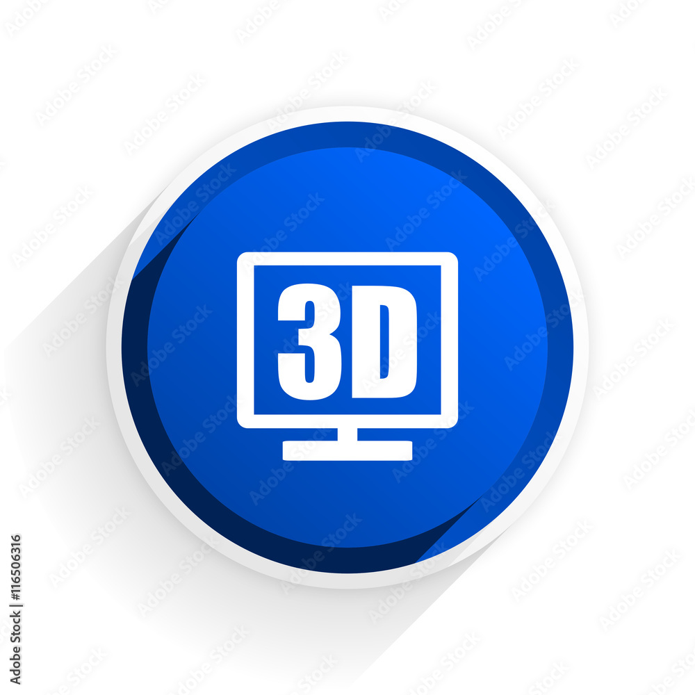 3d display flat icon with shadow on white background, blue modern design web element 3d display flat icon with shadow on white background, blue modern design web element