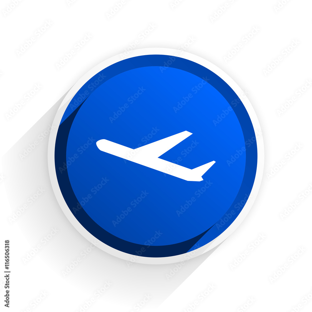 deparures flat icon with shadow on white background, blue modern design web element deparures flat icon with shadow on white background, blue modern design web element