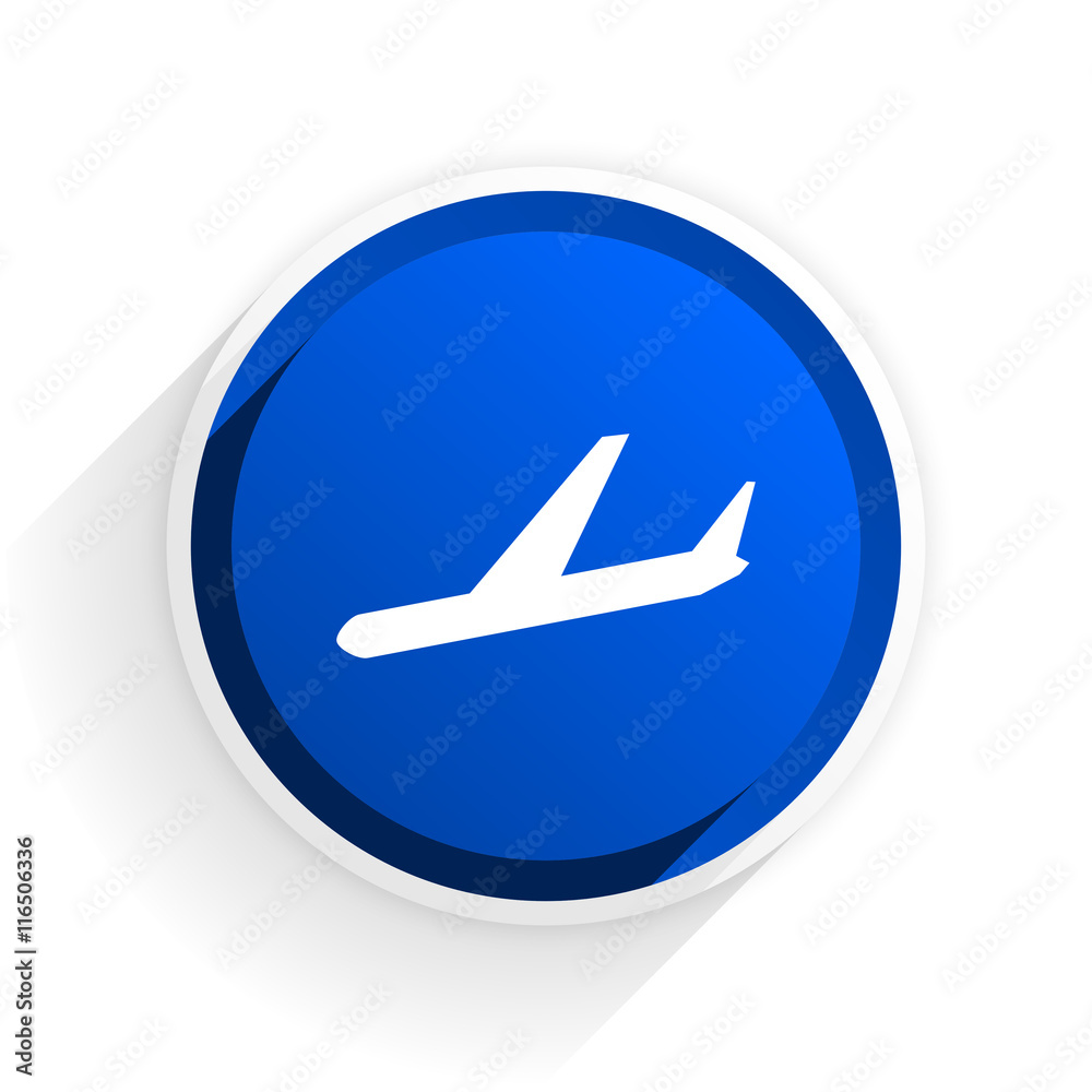 arrivals flat icon with shadow on white background, blue modern design web element arrivals flat icon with shadow on white background, blue modern design web element