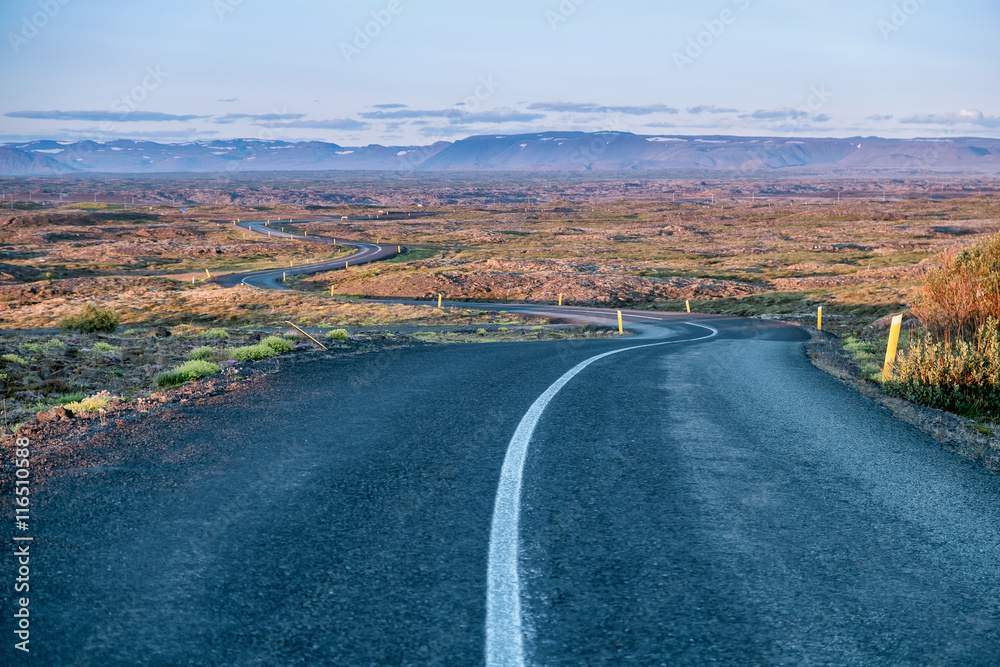 empty road in wilderness
