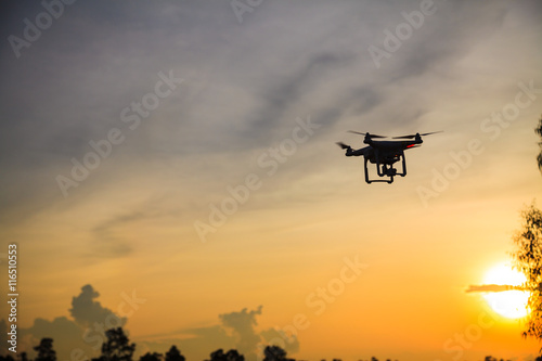 Silhouette of drone © Naypong Studio